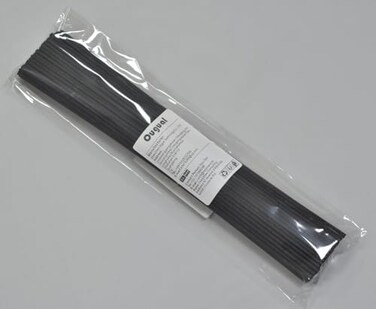 مجموعة Ougual مكونة من 100 عصا من الألياف لأعواد ناشرة الروائح العطرية والزيوت العطرية (32 سم × 3 مم، أسود)