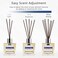 Binca Vidou Reed Diffuser Set Bergamot, Vanilla, Lavender &amp; Jasmine Reed Oil Diffusers For Bedroom Living Room Office Aromatherapy Oil Reed Diffuser For Gift &amp; Stress Relief 100 ml/3.4 Oz