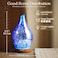 Porseme Essential Oil Diffuser 3D Glass Aromatherapy Ultrasonic Humidifier - 7 Color Changing Leds, Waterless Auto-Off,Timer Setting, Bpa Free For Home Hotel Yoga Leisure Spa Gift 100ml