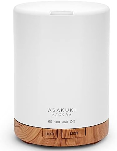 Asakuki 300ml Essential Oil Diffuser, Quiet 5-In-1 Premium Humidifier, Natural Home Fragrance Aroma Diffuser With 7 LED Color Changing Light And Auto-Off Safety Switch-Upgraded Version