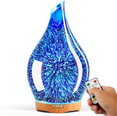 Porseme 280ml Essential Oil Diffuser, Aroma Ultrasonic Humidifier With Remote Control, Bpa Free, 7 Color Changing, Waterless Auto-Off, Timer Setting