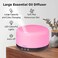 Bluehills Premium 1000 ml Large Essential Oil Diffuser Humidifier For Large Room Home Aromatherapy Large Capacity Oil Diffuser With D&eacute;cor LED Lights Round Dark Wood Grain &ndash; D002
