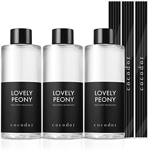 Cocod&#39;Or Reed Diffuser Oil Refill/Lovely Peony/6.7Oz(200ml)/3 Pack