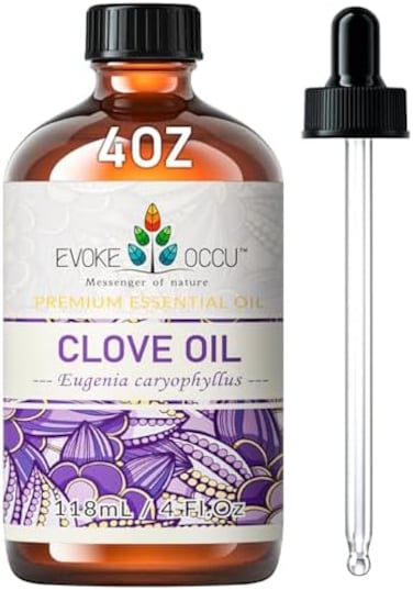 Evoke Occu Clove Essential Oil 4 Oz, Pure Clove Oil For Skin Massage Aromatherapy Diffuser- 4 Fl Oz