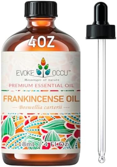 Evoke Occu Frankincense Essential Oil 4 Oz, Pure Frankincense Oil For Diffuser Skin Massage Candle Soap Making- 4 Fl Oz