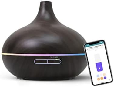 Meross Smart Wifi Essential Oil Diffuser Works With Apple Homekit &amp; Alexa, Ultrasonic Aromatherapy Diffuser &amp; Mist Humidifier With Voice &amp; App Remote Control, Schedule &amp; Timer, Rgb Light