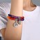 Natural Semi Precious Gemstone Beads Bracelet For Women - Tree Of Life And Leaf Charm Chakra Energy Healing Anxiety Stretch Bracelets