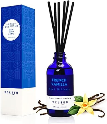 Reed Diffuser Set With Sticks 3.7 Oz, Vanilla, Coconut &amp; Milk Scented Fragrance Oil Diffuser For Home Bedroom &amp; Kitchen, Long-Lasting Room Air Freshener, Mind &amp; Body Aromatherapy, Gift Idea