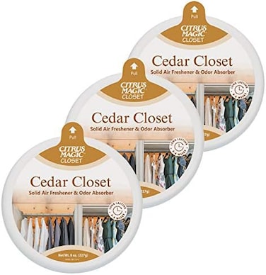 Odor Absorbing Solid Air Freshener For Closets, Cedar, 8-Ounce, Pack Of 3