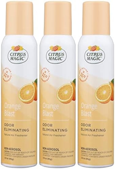 بخاخ معطر جو مزيل للرائحة للمنزل، برتقالي بلاست، 3 أونصة، عبوة من 3 قطع
