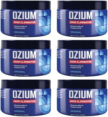 Ozium 8 Oz. Odor Eliminating Gel 6 Pack For Homes, Cars, Offices And More, 6 Pack