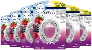 معطر جو للمساحات الصغيرة من فيبريز، التوت البري، مزيل للروائح الكريهة القوية (عبوة من 6 قطع)