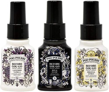 Poo-Pourri Original Citrus, Lavender Vanilla And Royal Flush 1.4 Ounce Bottles