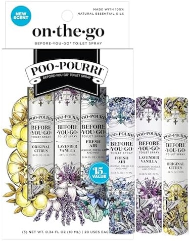بخاخ المرحاض بو بوري بيفور يو جو، مجموعة 3 عبوات 10 مل، حجم السفر (St9430)