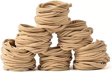 100 قطعة من عصابات رأس الطفل من النايلون من Prohouse، ربطات شعر مطاطية للأطفال البنات حديثي الولادة والأطفال الصغار عاري