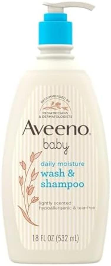 Aveeno Baby Gentle Wash &amp; Shampoo With Natural Oat Extract, Tear-Free &amp;, Lightly Scented, 18 Fl. Oz