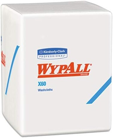 قماش Wypall 41083 X60، 1/4 طي، 12 1/2 X 10، أبيض، 70 لكل عبوة (علبة مكونة من 8 عبوات)