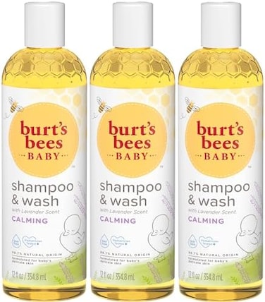 Burt's Bees Baby Shampoo &amp; Wash, Lavender, Calming Tear Free Baby Soap,12 Fl Oz (Pack Of 3)
