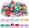 Willingtee 120Pcs (60 Pairs) Mix Colors Gelastic Hair Ties Soft Rubber Bands Hair Bands Holders Pigtails Accessories For Girls Infants Toddlers Kids Teens And Children