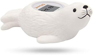 Doli Yearning Upgrade Baby Bath Thermometer Room Temperature  Water Thermometer Kids' Bathroom Safety Products  Baby Bath(Seal Shape)℃/℉, Lcd