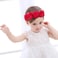 Fmeida Flower Crown Baby Headbands Newborn Floral Birthday Headbands For 4-24 Months, Red