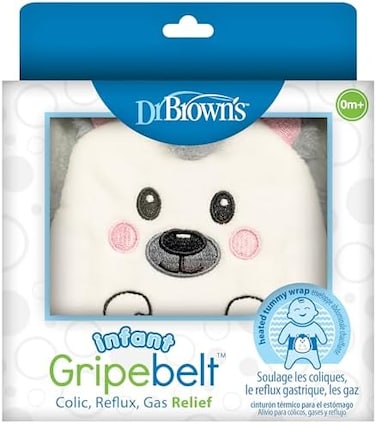 Dr. Brown's Infant Gripebelt For Colic Relief, Heated Tummy Wrap, Baby Swaddling Belt For Gas Relief, Natural Relief For Upset Stomach In Babies And Toddlers, Hedgehog, 0-3M