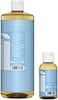 Dr. Bronner's Pure-Castile Liquid Soap &ndash; Baby Unscented Bundle. 32 Oz. Bottle And 2 Oz. Travel Bottle