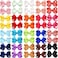 Joyoyo 40Pieces Boutique Grosgrain Ribbon Pinwheel 3" Hair Bows Alligator Clips For Babies Toddlers Teens Gifts In Pairs