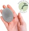 S&amp;T Inc. Exfoliating And Massaging Cradle Cap Bath Brushes For Baby, Silicone - 2 Inch X 2.5 Inch, Grey And Teal, 2 Pack