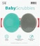 S&amp;T Inc. Exfoliating And Massaging Cradle Cap Bath Brushes For Baby, Silicone - 2 Inch X 2.5 Inch, Grey And Teal, 2 Pack