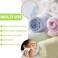 Elves Bamboo Viscose Washcloth Baby Set Of 6 - Ultra Soft Wash Cloths For Face And Body - Small Face Towel For Baby Girl (White&amp;Pink)