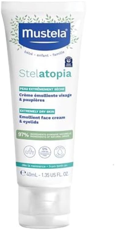 Mustela, Baby, Stelatopia Emollient Face Cream, 1.35 Fl Oz (40 ml)
