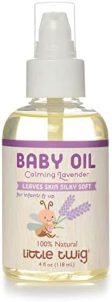 Little Twig All Natural Baby Oil For Sensitive Skin, Lavender - 4 Fluid Oz