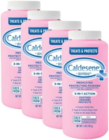 Medicated Protecting Powder With Zinc Oxide &amp; Cornstarch-Talc Free, 5 Ounce (4 Pack)