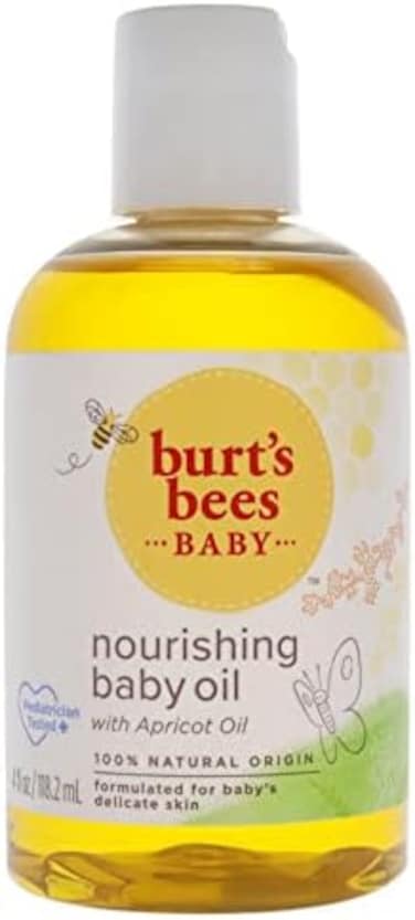 Burt's Bees Baby Nourishing Baby Oil, 100% Natural Origin Baby Skin Care - 4 Fl Ounce Bottle