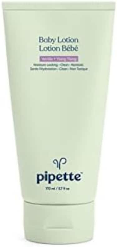 Pipette Baby Lotion - New &amp; Improved Formula, Hydration &amp; Natural Moisture Of Baby's Delicate Skin, Renewable Plant-Derived Squalane, Vanilla + Ylang Ylang Aroma, 5.7 Fl Oz