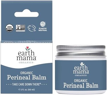 بلسم العجان العضوي من إيرث ماما، مرهم عشبي مبرد بشكل طبيعي للحمل وتخفيف آلام ما بعد الولادة، 2 أونصة سائلة