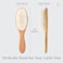 Natemia Premium Wooden Baby Hair Brush And Comb Set &ndash; Natural Soft Bristles &ndash; Ideal For Cradle Cap - Perfect Baby Registry Gift