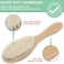 Wooden Baby Hair Brush And Comb Set (4-Piece) For Newborns And Toddlers, Ideal For Baby Cradle Cap, Wood Bristles Baby Massage And Scalp Brush, Perfect For Baby Registry Gift Set