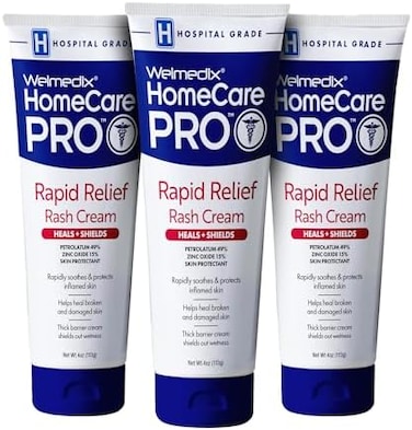 Rapid Relief Adult Diaper Rash Cream - Extra Thick, Moisturizing Barrier Cream For Incontinence &amp; Healing Cream/New Easy Spread Formula With Zinc Oxide Quickly Relieves Redness &amp; Irritation