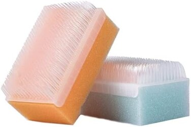 Scalp Scrubbie Loofah Sterilized Cradle Cap Brush - 3-Pk Sterile And Safe 2 In 1, Baby Bath Sponge, For Treatment Time Puff, Multicolored