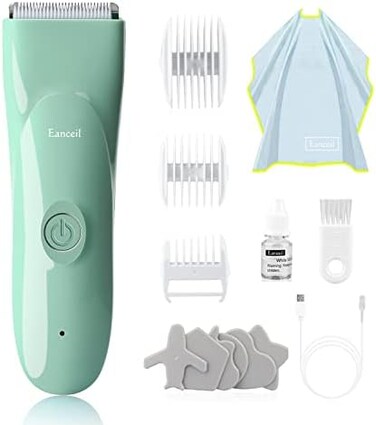 Meetcare Baby Hair Clippers, Ceramic Blade Kids Hair Trimmer, Ultra-Quiet 2.0 Baby's Hair Trimmer, Ipx7 Water-Proof Kids Haircut, Fast Charging, Long Battery Life. (Green)