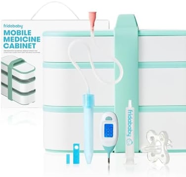 Frida Baby Mobile Medicine Cabinet Travel Kit, Portable Carrying Case Stocked With Wellness Essentials