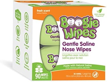 محلول ملحي للأنف للأطفال والرضع، للوجه واليد والجسم، مؤهل من FSA/HSA، مصنوع من فيتامين E، والصبار، ومحلول ملحي طبيعي، رائحة منعشة، 45 قطعة (عبوة من قطعتين)