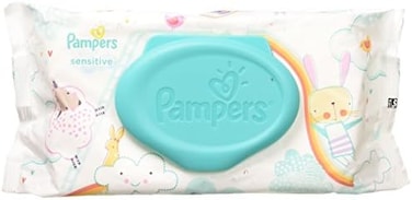 Pampers Sensitive Wipes Travel Pack 56 Count (Pack Of 3)