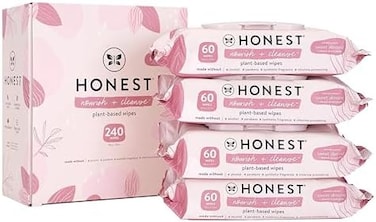 The Honest Company Nourish + Cleanse Wipes, Sweet Almond Oil + Jojoba Scent, 240 Count
