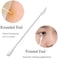 Cotton Swabs - Individually Wrapped Double Tipped Paper Sticks For Ear, Make-Up, 100 Count (White, Round/Pointed End)