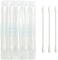 Cotton Swabs - Individually Wrapped Double Tipped Paper Sticks For Ear, Make-Up, 100 Count (White, Round/Pointed End)