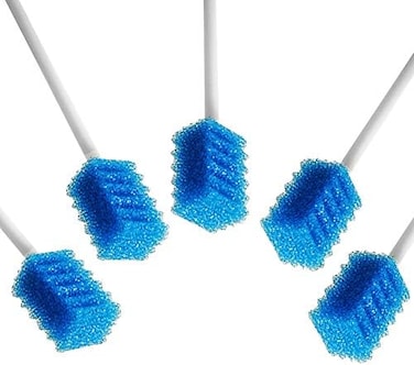 Munkcare Oral Care Swabs Disposable- Blue 100 Counts