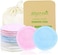 Wegreeco Bamboo Makeup Remover Pads 12 Pack With Laundry Bag - Chemical Free, ReUSAble Soft Facial And Skin Care Wash Cloth Pads - Wipes Face Clean (3 Color)